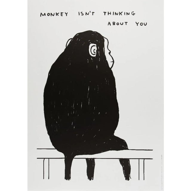 David Shrigley, Monkey Isn't Thinking About You, 2022, Paper Offset lithographs printed on 200g Munken Lynx paper Measures...