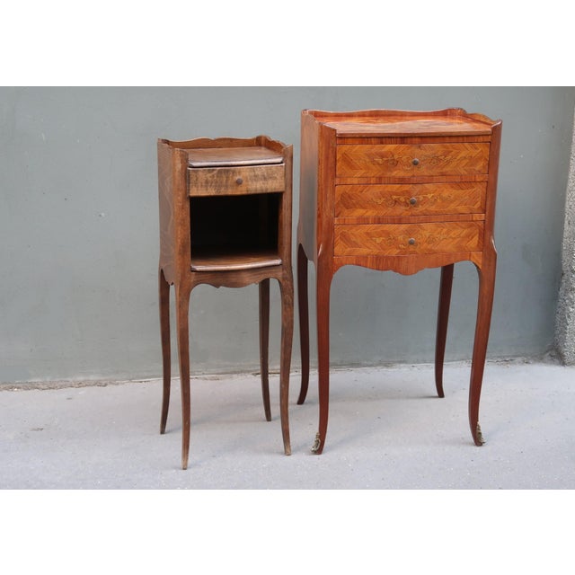 1960s Pair of French Louis XV Style Tiny Side Tables Nightstands For Sale - Image 12 of 12