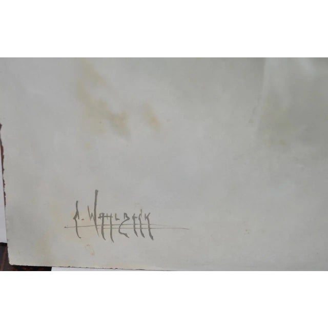 Carlo Wahlbeck Surreal Landscape Painting c.1970 For Sale - Image 4 of 8