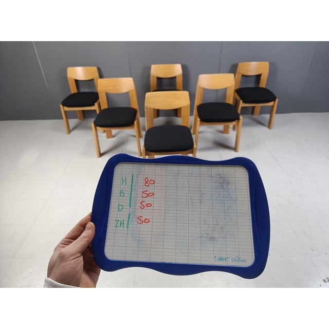 Black Brutalist Dining Chairs, 1970s, Set of 6 For Sale - Image 8 of 12