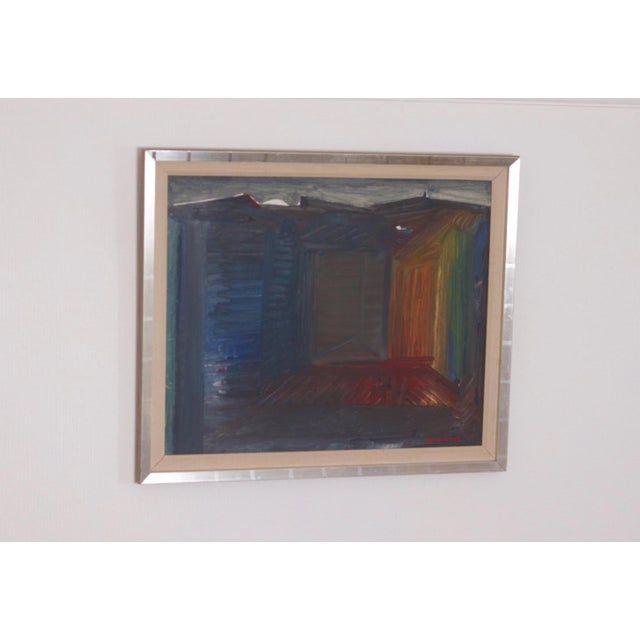 Tore Hultcrantz, City, 1960s, Oil on Panel, Framed For Sale - Image 5 of 18