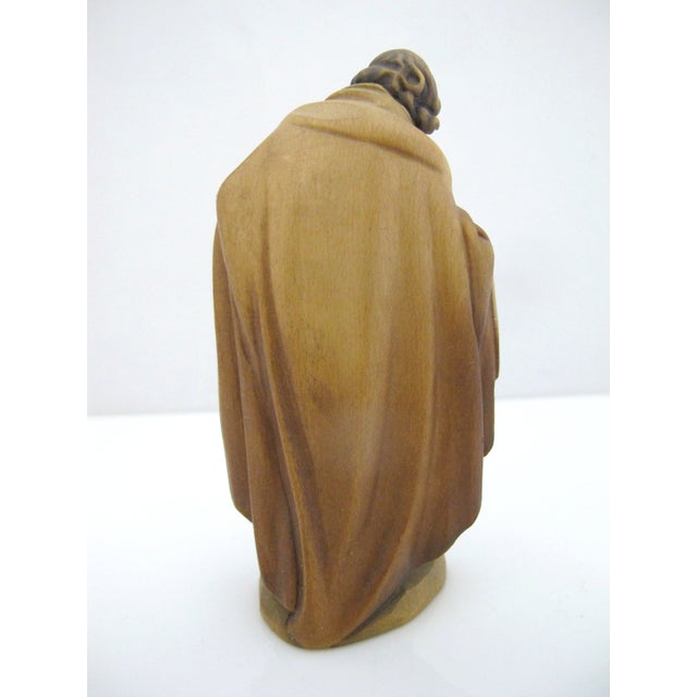 Mid 20th Century Anri Italy Ulrich Bernardi Saint Joseph Christmas Manger Nativity 4" Figurine For Sale - Image 5 of 6