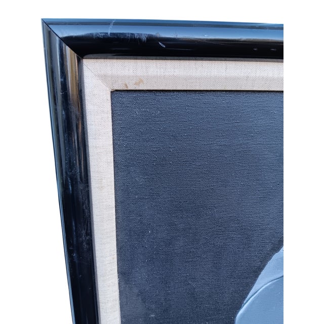 Vintage African Tribal Woman Portrait Realism Painting Framed and Signed by Artist For Sale - Image 9 of 12