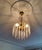 Vintage Brass Chandelier Milk Glass Rods Ceiling Light For Sale - Image 9 of 14