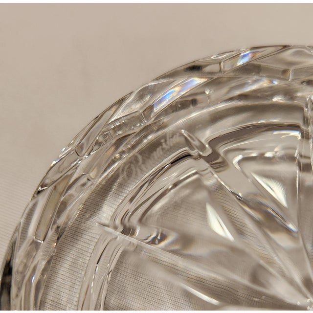 Vintage Cut Crystal Signed Rogaska Individual Catchall Dish, Ashtray or Dresser Ring Tray For Sale In Orlando - Image 6 of 9