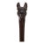 Antique Carved Wooden Dog Head Figure with Articulated Mouth For Sale