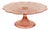 Art Deco Pink Rosaline Glass Cake Plate, 1930s For Sale