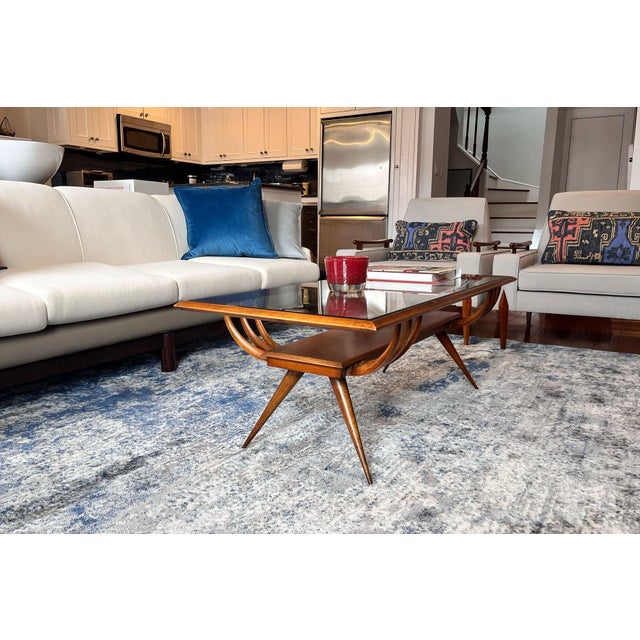 Transparent Coffee Table in Caviuna Wood & Glass, Giuseppe Scapinelli, 1950s For Sale - Image 8 of 9