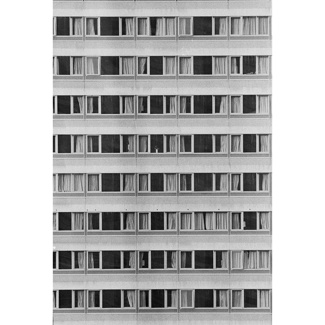 Hilton London Metropole Hotel Close up of the facade of the Hilton London Metropole Hotel, UK, 25th February 1975. (Photo...