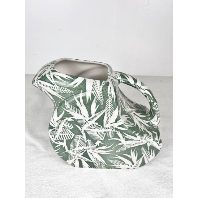 Mid-Century Modern 1940s Mid Century Modern Wallace China Tropical Bird of Paradise Disk Pitcher For Sale - Image 3 of 9