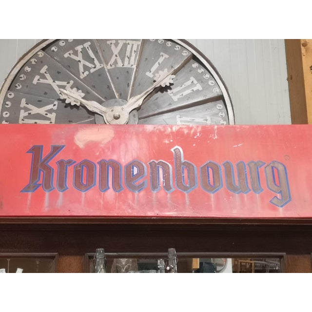 Industrial Vintage Red Metal Trade Sign, 1970s For Sale - Image 3 of 9