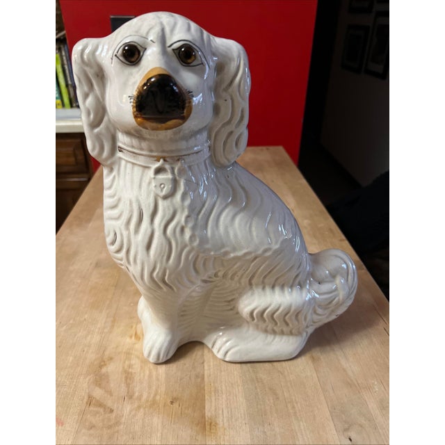 Antique Decorated Staffordshire Spaniel Dog, Circa 1860's For Sale - Image 14 of 14