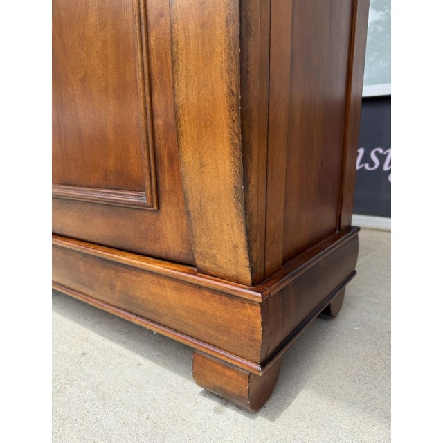 Traditional Wood Buffet With Stone-Inset Top and Wine Storage For Sale - Image 12 of 17
