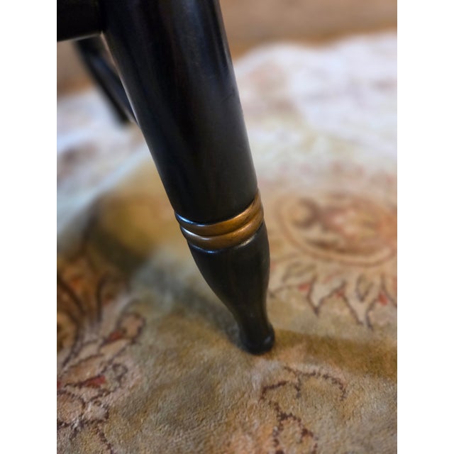 Late 20th Century L. Hitchcock Black Harvest Inn Side Chair For Sale - Image 9 of 10