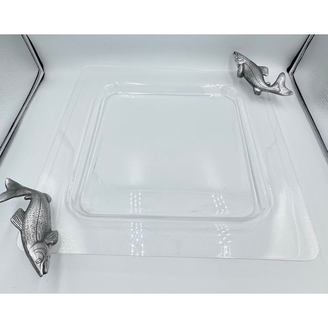Discover this exquisite vintage Arthur Court Lucite serving tray, a true statement piece for any home! This beautiful...