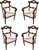 Brown Genoa Walnut Armchairs, 1800s, Set of 4 For Sale - Image 8 of 8