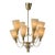 Solid Brass Chandelier – 8 Light Scandinavian Modern Sputnik Fixture For Sale