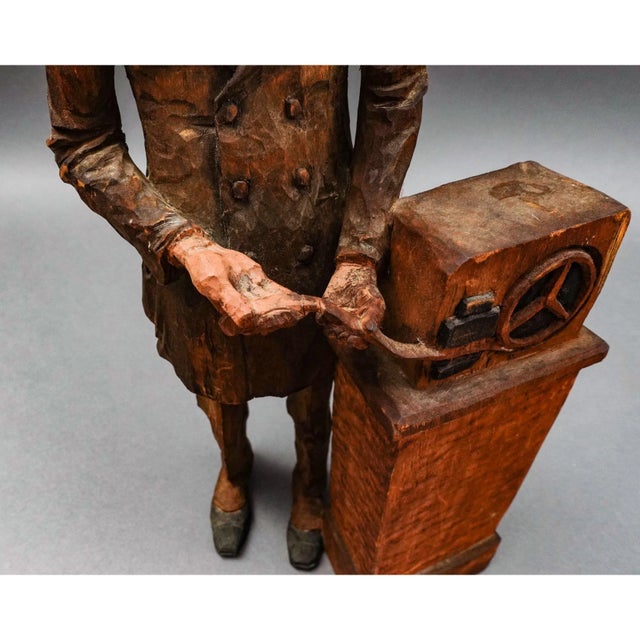 Late 20th Century Emil Janel Sweden Signed Master American Wood Carver Figure For Sale - Image 9 of 10