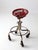 Vintage Industrial Rolling Stool With Cast Iron Tractor Seat For Sale - Image 4 of 18
