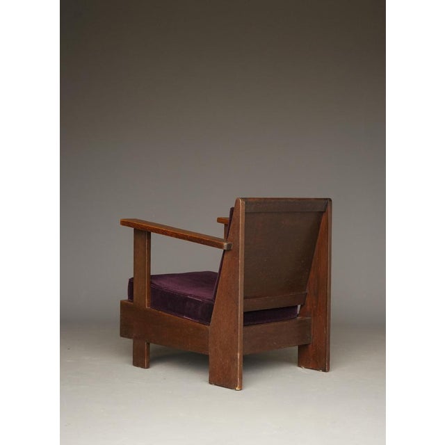 Art Deco Dutch Lady Armchair in Oak, 1920s For Sale - Image 12 of 18
