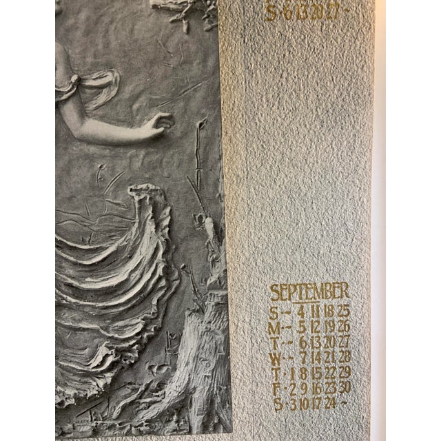 1904 "The Seasons" Art Nouveau Calendar Sheet For Sale - Image 4 of 7