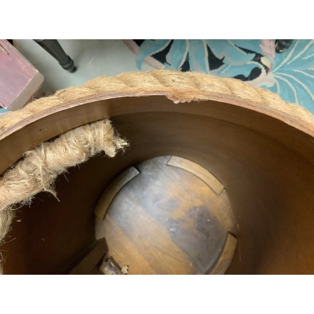 Ballard Designs Contemporary Mango Wood Spool Table For Sale - Image 4 of 8