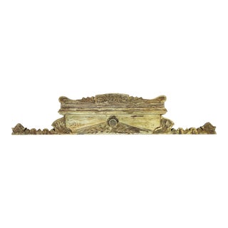 Architectural Salvage Distressed Rustic Finish Wood Transom For Sale