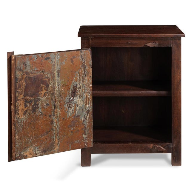 Side Cabinet with Panelled Door, 1940s For Sale - Image 3 of 8