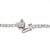 Metal 14k White Gold 7.37ct Round Diamond 4 Prongs Princess Chain Tennis Necklace For Sale - Image 7 of 8