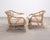 Wood Pair of McGuire Organic Modern Cerused Twisted Rattan Settee and Lounge Chair For Sale - Image 7 of 18