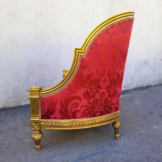 20th Century Louis XVI Style Bench in Gilded Wood For Sale - Image 15 of 17
