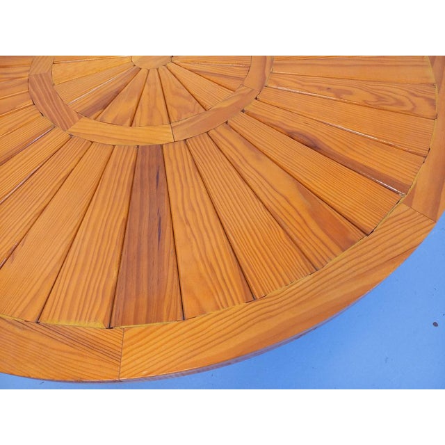 Vintage Round Pine Coffee Table, 1970s For Sale - Image 11 of 14