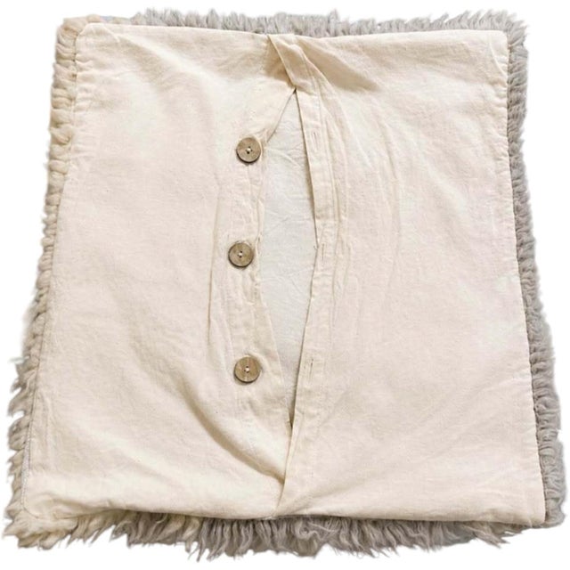 West Elm (1) 20x20 West Elm Colorblock Shag Pillow Cover For Sale - Image 4 of 4