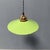 Green Enamel Pendant Lamp with Brass Fitting For Sale - Image 3 of 9