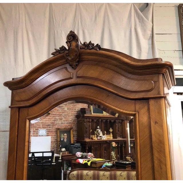 19th Century Antique French Louis XV Single Door Armoire For Sale - Image 4 of 11