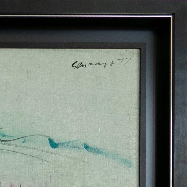 Adolf Genovart, Abstract Calligraphic Composition, Oil on Canvas For Sale - Image 4 of 5