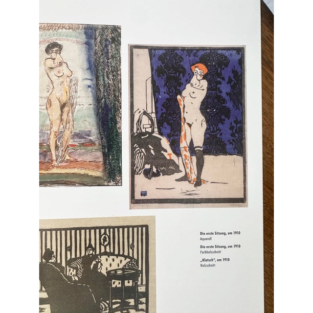 Evarist Adam Weber, Nude, The First Session, 1910, Color Woodcut For Sale - Image 4 of 6
