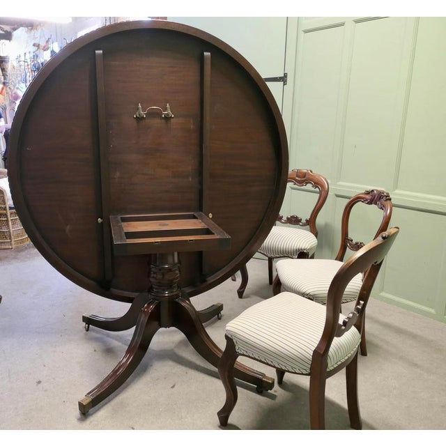 Wood Large Centre Dining Table and Chairs, 1900s, Set of 9 For Sale - Image 7 of 8
