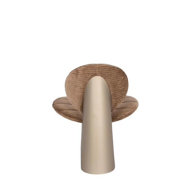 Pilota Cord Brown Pearl Beige Lounge Chair by Pulpo For Sale - Image 4 of 5