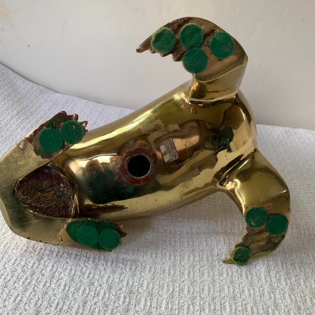 1970s Solid Brass Sea Lion Bookends, Figurines, Sarried Ltd, Large 11” High For Sale - Image 16 of 16