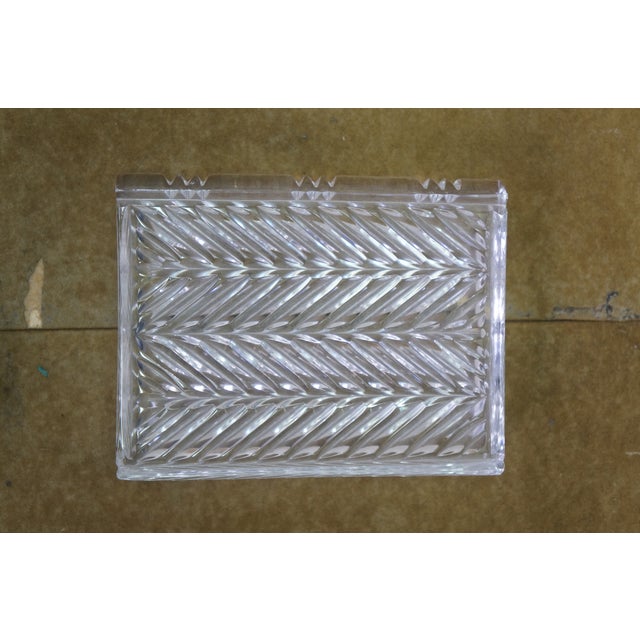 Late 20th Century Late 20th Century Ralph Lauren Crystal Herringbone Book Paperweight 5.5" For Sale - Image 5 of 11