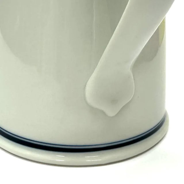 Vintage Blue & White Ceramic Christianhavn Coffee Pot by Dansk Bistro For Sale In Miami - Image 6 of 9