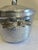 Mid-Century Modern Vintage Hammered Aluminum Lidded Ice Bucket With Floral Details For Sale - Image 3 of 9