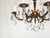Brass Antique 6 Arm 6 Light Svelte Shimmering Brass Cut Lead Glass Crystal Chandelier For Sale - Image 8 of 11