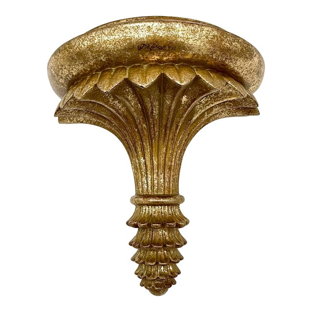 Large Vintage Gilded Wall Bracket For Sale