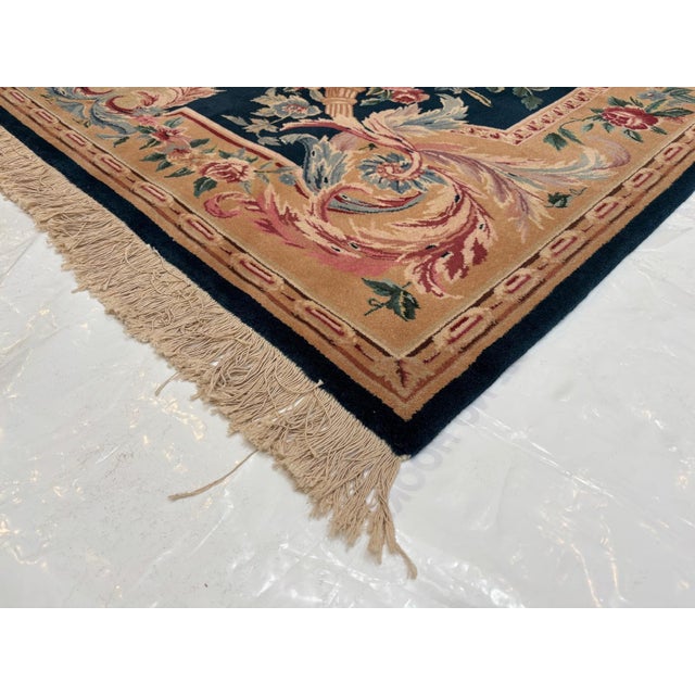 1980s Sevanery Style Rug , 6' X 9' For Sale - Image 5 of 5
