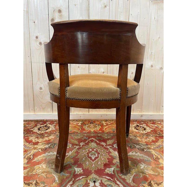 Louis XVI Napoleon III Style Office Chair For Sale - Image 5 of 8