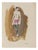 Mino Maccari, Nude, Tempera on Paper, Mid-20th Century For Sale
