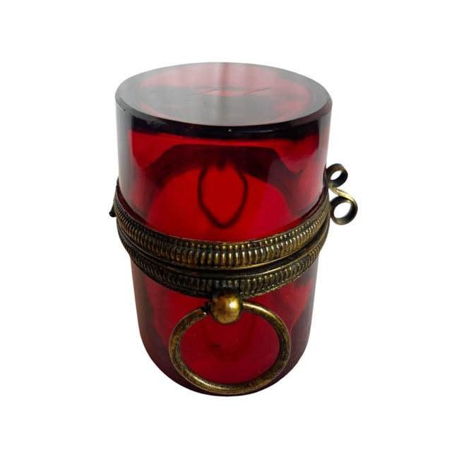 French Ruby Glass Box, Circa 1880 For Sale - Image 4 of 9
