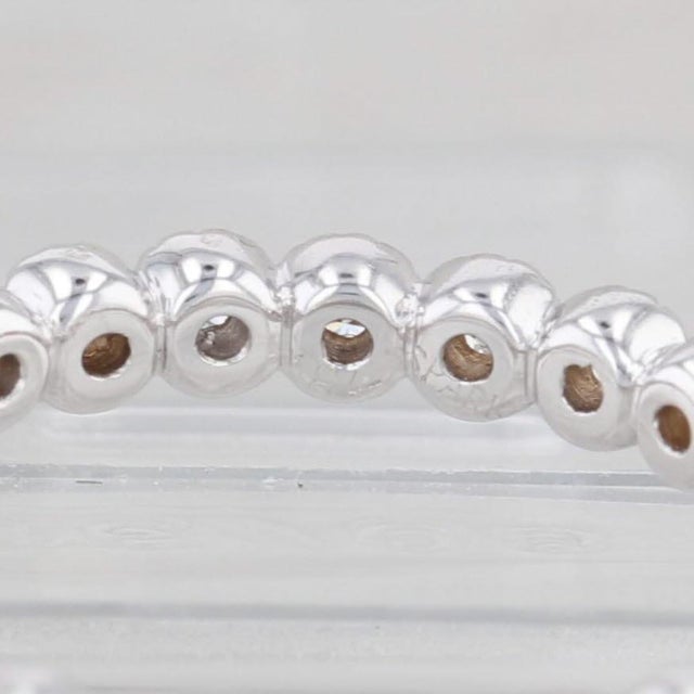 Modern New 0.30ctw Diamond Eternity Ring 18k Gold Stackable Anniversary Band Spark, Size 6 For Sale - Image 3 of 8